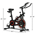 Segmart Indoor Professional Stationary Cycling Exercise Bike with LCD monitor, Bottle Holder, Smooth Belt Drive, Adjustable Seat for Home, Cardio and Gym Workout, L5376