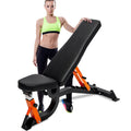 Weight Bench, Adjustable Weight Bench for Full Body Workout, Incline Decline Workout Bench, Utility Exercise Fitness Bench with 6 Back Positions and 4 Seat Positions for Home Gym, 600 lbs, L3907