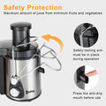 1L 3 Speed Juicer Machine, Juice Extractor with Big Mouth 3” Feed Chute, 304 Stainless-steel Filter, High Juice Yield, Easy to Clean & BPA-Free, 700W, Anti-drip, Dishwasher Safe, B150