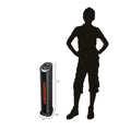 24" 1500W Infrared Heater, Indoor Personal Heater with Remote Control, Electric Ceramic Heater with 2 Element Quartz, Tip-Over Protection, 3 Heat Settings, Quick Heat-up for Home Office, S8643