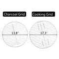 Portable BBQ Grills Clearance Charcoal with Wheels, Upgrade Steel Camping Grill, Outdoor Charcoal Grills for Barbecue Picnic Trailing Camping Outdoor, 18-Inch, Black