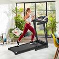 SEGMART Folding Treadmill, 12 Preset Program, Motorized Running Exercise Equipment for Home, Black, S17