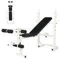 Workout Bench, Adjustable Weight Bench with 6-roll Leg Developer, Incline Decline Weight Bench for Full Body, Heavy Duty Exercise Fitness Bench for Home Gym, 440 lbs, L3918