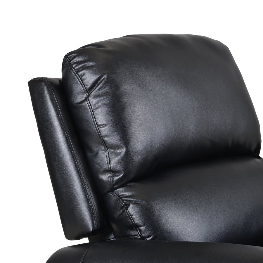 Lift Chair Recliner with Remote Control, Black PU Leather Power Lift Recliner Chair for elderly, Heavy Duty Electric Lift Chair Recliners Sofa Lounge Chair for Living Room, 300 lb Capacity, L3640