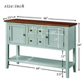 Segmart Console Table with 4 Storage Drawers, Wood Buffet Sideboard Desk with 2 Cabinets and Bottom Shelf, S5262