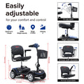 Segmart Mobility Scooters for Seniors, Heavy Duty Handicap Electric Scooters with 4 Wheel, Lightweight Compact Motorized Scooter with Headlights, Outdoor Power Scooter with Anti-Tip Wheels, Blue, SS113