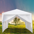 Outdoor Party Tent with 6 Side Walls, 10' x 20' White Backyard Tent for Outside, 2021 Upgraded Patio Gazebo Sunshade Shelter, Outdoor Wedding Canopy Tent for Parties Garden Pool, LL206