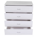 Segmart White Wood Chest Cabinet, 26" x 13" x 29" Durable MDF Wood Chest Cabinet with Metal Handles, Simple Bedroom Furniture Chest of Drawers for Closet to Storing Clothes, Cosmetic, S7893