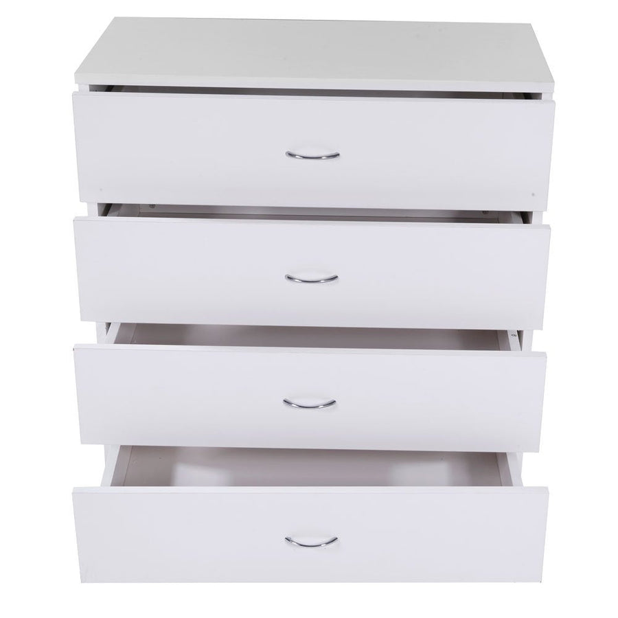 Segmart White Wood Chest Cabinet, 26" x 13" x 29" Durable MDF Wood Chest Cabinet with Metal Handles, Simple Bedroom Furniture Chest of Drawers for Closet to Storing Clothes, Cosmetic, S7893