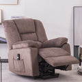 Electric Power Lift Recliner, Heavy Duty 350lbs Classic Velvet Sofa Chair for Elderly, Ergonomic Lounge Sofa with 5 Vibration Massage Modes and Heated Function, 3 Positions Lift, Dark Green, SS1827