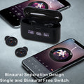 Wireless Bluetooth Earbuds, Bluetooth 5.0 Earphones with Digital LED Display, 2000 mAH Charging Case, 220H Playtime Noise Cancelling Headphone, IPX7 Waterproof Built-in Mic for Sport, Workout, Gym, Q1
