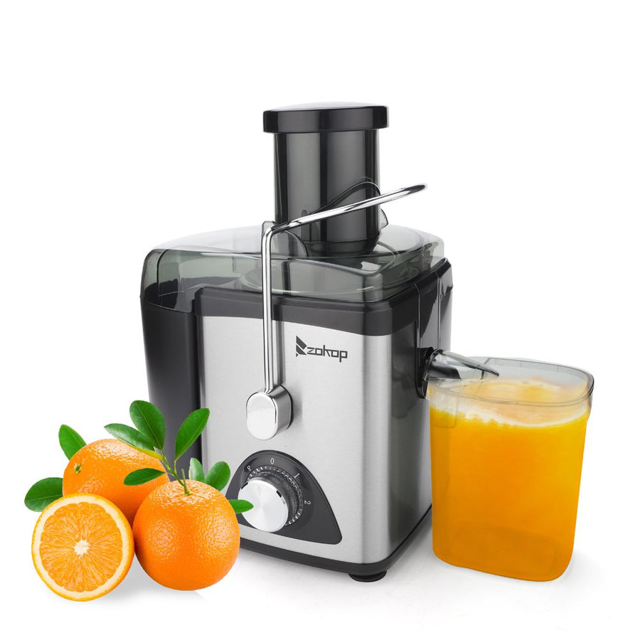 Vegetable Juicer Juice Extractor, SEGMART 600W Orange Juicer Cold Press Juicer Machine, 3 Speed Electric Juicer Wide Mouth, Fruit Juicer with Overheating Protection, Easy Clean, Stainless Steel, H1744