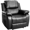 Oversized Recliner Chairs on Clearance, Massage Recliner Chair with Heat for elderly, High-Grade PU Leather Sofa Lounge Chair with 8 Vibration Points, Safety Ergonomic Recliner Sofa