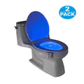 Toilet Night Light(2Pack), 8-Color Led Motion Activated Toilet Seat Light, Fit Any Toilet Bowl, Toilet Bowl Light with Two Mode Motion Sensor LED Washroom Night Light, I5209