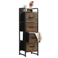 SEGMART Dresser Storage Tower, Vertical Fabric 4 Drawer Storage Unit for Small Spaces and Gaps, Metal Frame, Slim Storage Tower, for Living Room, Laundry, Closet, LLL3978