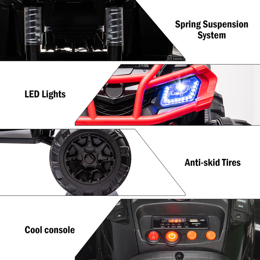 RIDE ON ATV KIDS CARS 12V KIDS TOYS WITH R/C PARENTAL REMOTE ATV QUAD RIDE ON CARS FOR BOYS AND GIRLS