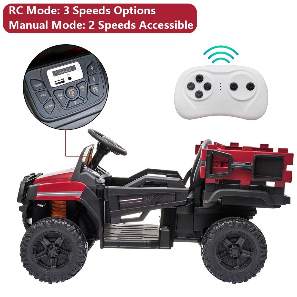 Segmart 12v Kids Ride On Red Truck Kids Cars SEGMART