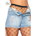 Fishnet Stockings Plus Size for Women, 2 Pair High Waist Hollow Mesh Tights Fishnet Stockings, S11
