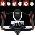 Exercise Cycling Bike, Stationary Indoor Cycling Bike, Smooth Belt Drive Exercise Bike with LCD monitor, Bottle Holder, Adjustable Seat Bicycle Stationary Bike for Home Cardio Gym Workout, L5375