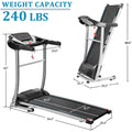 Smart Digital Exercise Equipment - Folding Electric Motorized Treadmill for Home, Large Running Surface, Easy Assembly Motorized Running Machine for Running & Walking, I7184