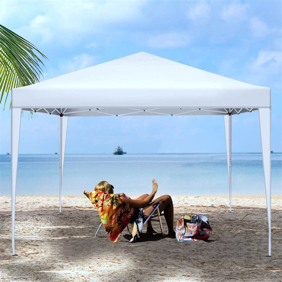 Segmart 10' x 10' White Outdoor Canopy with 4 Sidewalls, L