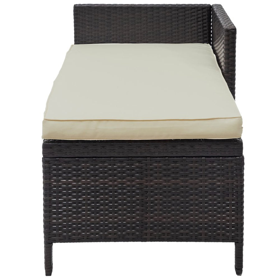 Patio Dining Sets Clearance, 3 Piece Patio Furniture Sets with PE Rattan Loveseat Sofa, Glass Coffee Table, All-Weather Patio Sectional Sofa Set with Lounge for Backyard, Porch, Garden, Pool, LLL238