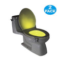 Toilet Night Light(2Pack), 8-Color Led Motion Activated Toilet Seat Light, Fit Any Toilet Bowl, Toilet Bowl Light with Two Mode Motion Sensor LED Washroom Night Light, I5209
