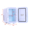 Mini Refrigerator for Car, Portable Electric Cooler & Warmer with Handle, 6 Liter / 8 Can Compact Car Fridge Cooler for Truck Driver, Road Trips, Home, Office, Dorms, AC/DC Thermoelectric System,I8718