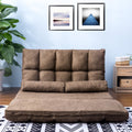 Floor Sofa Bed, Foldable Double Chaise Lounge Sofa Chair with Two Pillows, Adjustable Floor Couch and Sofa for Living Room and Bedroom, Lazy Sofa Floor Chair for Gaming, Sleeper and Reading, L2791