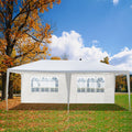 Gazebo Tent on Clearance, 10' x 20' Outdoor Backyard Tent for Parties, Upgraded White Wedding Tent with 4 Side Walls, Patio Canopy Tent BBQ Shelter Pavilion for Poolside Catering, LL218