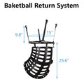 Basketball Shot Trainer, SEGMART 360° Basketball Hoop Return, Portable Basketball Training Equipment with Detachable Hooks, Easy Setup Basketball Return Chute, Time-Saving Shooting Form, LLL4564