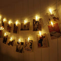 Christmas 40 Led Photo Clips String Lights (19.68 Ft, Warm White) for Hanging Pictures, Cards, Artwork, Indoor Outdoor Christmas Decorations, LL757
