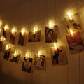 20 LED Photo Clip String Fairy Lights for Hanging Pictures, Cards, Artwork, Decorations - 9.84 Feet, Warm White