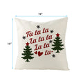 Christmas Throw Pillow Covers Set of 2, SEGMART Breathable Linen Throw Pillow Covers w/ Hidden Zipper, 18'' x 18'' Square Winter Christmas Decorative Pillowcase for Christmas Thanksgiving Day, S12325