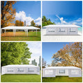 Outdoor Party Tent with 7 Side Walls, 10' x 30' White Backyard Tent for Outside, 2021 Upgraded Patio Gazebo Sunshade Shelter, Outdoor Wedding Canopy Tent for Parties Garden Pool, L2343