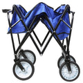 Segmart Folding Collapsible Outdoor Blue Wagon, L