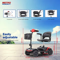 Segmart 4 Wheel Compact Mobility Scooters, Heavy Duty Handicap Electric Scooters for Senior, Compact Motorized Scooter with Detachable Basket, Outdoor Scooter with Anti-Tip wheel, Blue, SS580