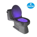 Toilet Night Light(2Pack), 8-Color Led Motion Activated Toilet Seat Light, Fit Any Toilet Bowl, Toilet Bowl Light with Two Mode Motion Sensor LED Washroom Night Light, I5209