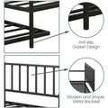 Twin Metal Trundle Bed Frame, SEGMART Twin Trundle Beds with Trundle Included, Daybed & Trundle with Metal Slat Support, Twin Daybed for Adults Kids Teens, Bed Frame No Box Spring Needed, Black