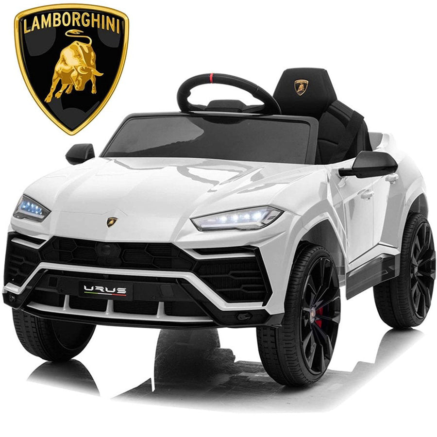 12 V Ride on Toys With Remote, SEGMART 12V Kids Electric Ride On Car for Boys Girls, Battery Powered Electric Vehicles with Remote Control, LED Lights, Music, Horn, Kids Gifts, White, LL617