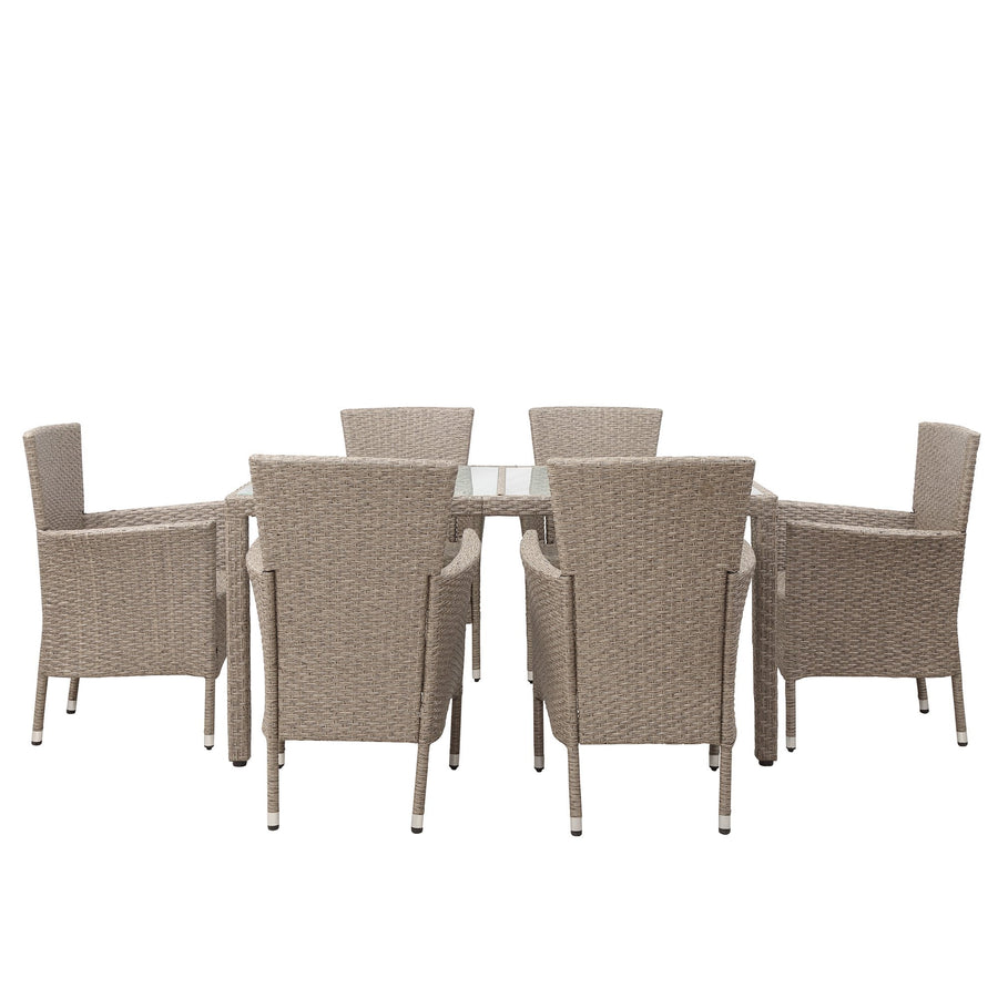 Segmart® 7 Piece Patio Dining Conversation Set