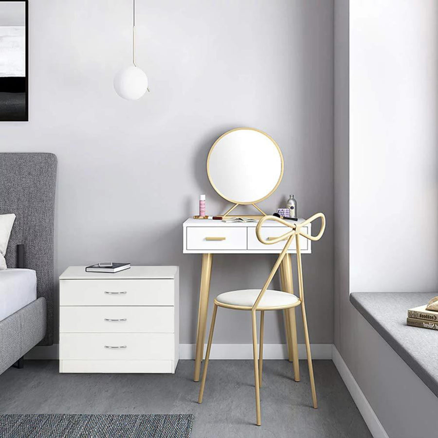 3-Drawer Dresser, Heavy Duty Wood Chest of Drawers, Modern 3 Drawer Dresser, Storage Bedroom Chest for Kids Room, Bathroom, Closet, Entryway, Hallway, Nursery, White Vertical Storage Cabinet, L2010