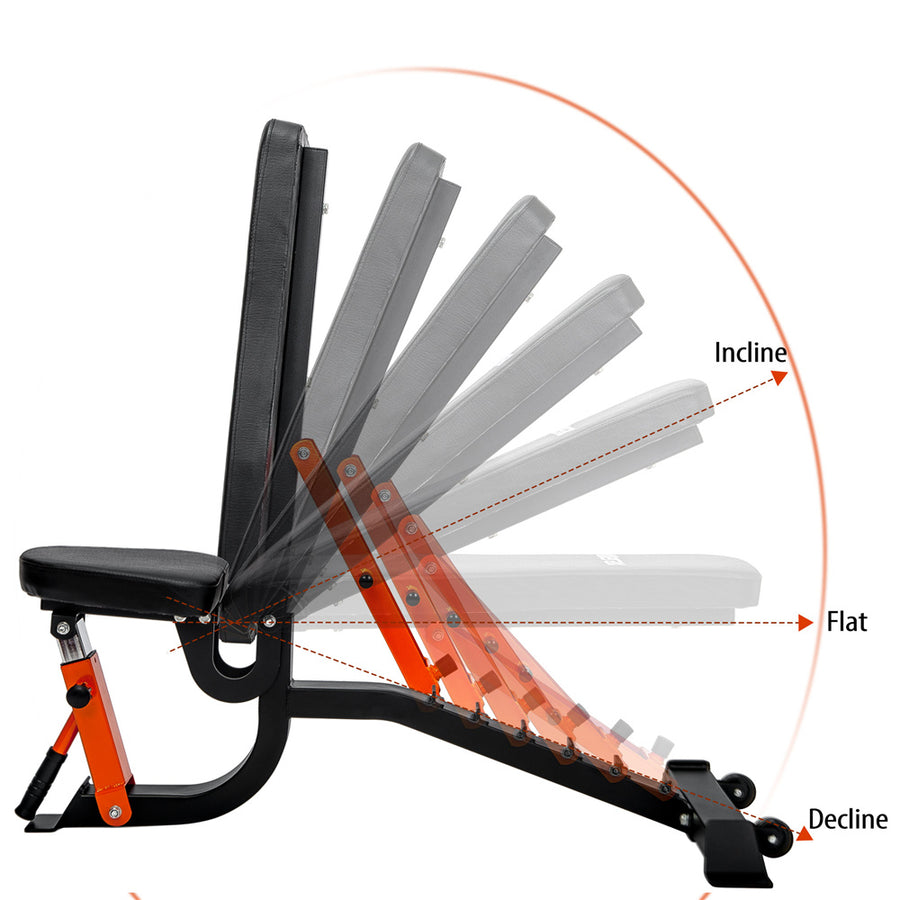 SEGMART Weight Bench, Adjustable Weight Bench for Full Body Workout, Incline Decline Workout Bench, Utility Exercise Fitness Bench with 6 Back Positions and 4 Seat Positions for Home Gym, 600 lbs, L