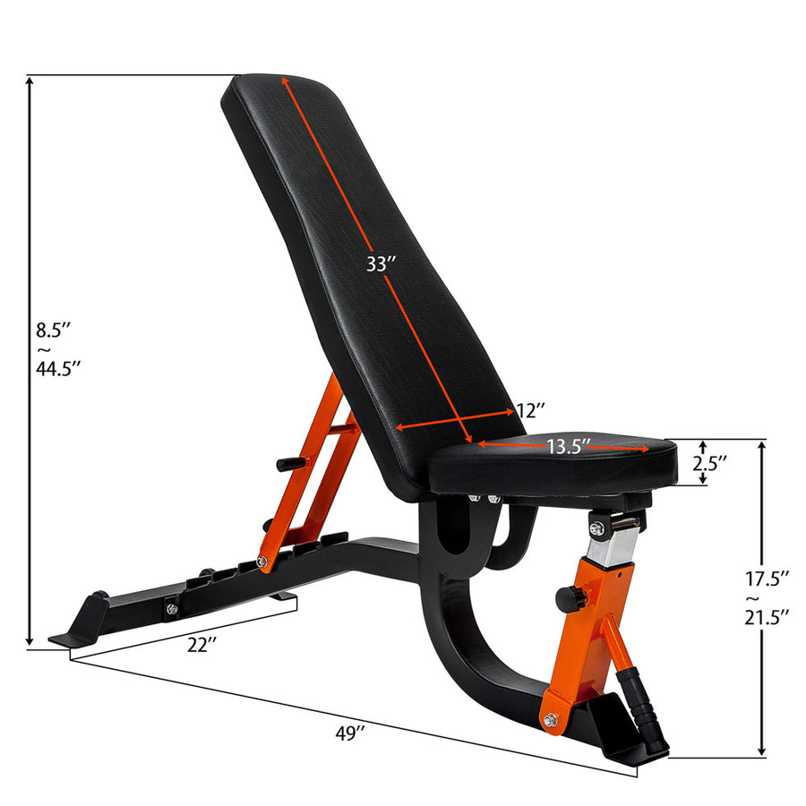 SEGMART Weight Bench, Adjustable Weight Bench for Full Body Workout, Incline Decline Workout Bench, Utility Exercise Fitness Bench with 6 Back Positions and 4 Seat Positions for Home Gym, 600 lbs, L