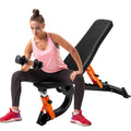 SEGMART Weight Bench, Adjustable Weight Bench for Full Body Workout, Incline Decline Workout Bench, Utility Exercise Fitness Bench with 6 Back Positions and 4 Seat Positions for Home Gym, 600 lbs, L