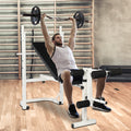 Workout Bench, Adjustable Weight Bench with 6-roll Leg Developer, Incline Decline Weight Bench for Full Body, Heavy Duty Exercise Fitness Bench for Home Gym, 440 lbs, L3918