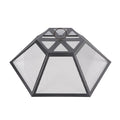 Outdoor Bonfire Pit, 24" Outdoor Hexagon Metal Fire Pit, Wood Burning BBQ Grill Fire Pit Bowl with Spark Screen, Poker, Backyard Patio Garden Fire Pit for Camping, Heating, Bonfire, Picnic, L6222
