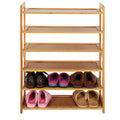 Shoe Rack Organizer for Closet, 6-Tier Bamboo Shoe Rack Organizer, Free Standing Entryway Storage Shoe Rack, 18-25 Pairs Entryway Standing Shoe Shelf Storage Organizer for Living Room