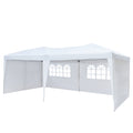 Pop Up Canopy Tent with 4 Sidewalls, 10 x 20 ft Portable Shade Instant Folding Canopy with Carry Bag, Adjustable Folding Gazebo Tent for Sunshade, Waterproof Outdoor Tent for Patio Wedding Beach