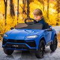 Electric Cars for Kids to Ride, 12V Realistic Lamborghini Kid Electric Ride on Car with Remote Control and MP3 Player, Kids Electric Vehicle with LED Light, Radio, Birthday Gift for Kids, Green, S7826